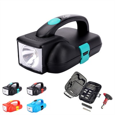 Toolbox with Flashlights