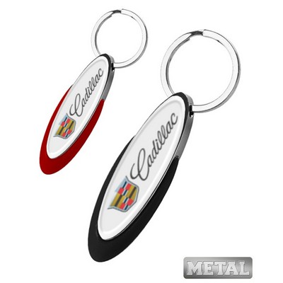 Uinon Pronyed - Oblong Metal Color Keychain with Full Color Dome Print