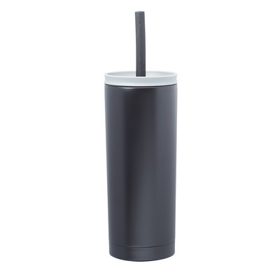 Winslow Stainless Steel Mug with Straw 19 oz