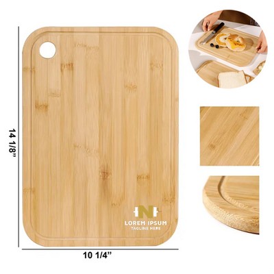 0.5" Thickness Hangable Square Bamboo Cutting Board