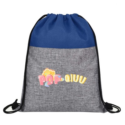 Heathered Jute Drawstring Backpack