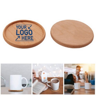 Eco-Friendly Round Wooden Cup Coaster