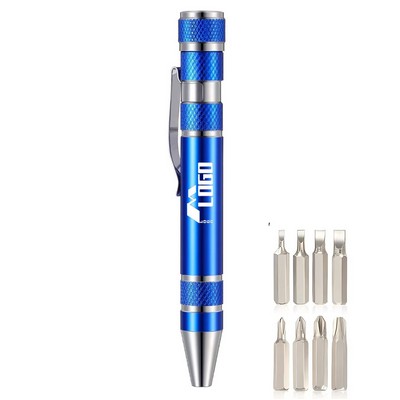 Aluminum 8" 1 Magnetic Pocket Screwdriver Pen Screwdriver