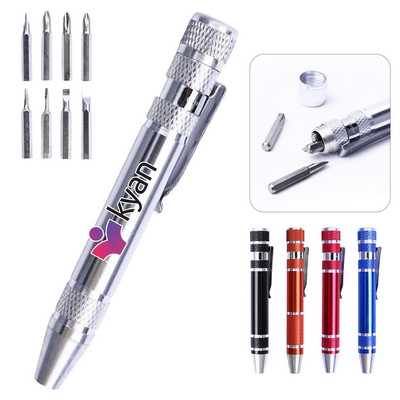 8-In-1 Pen Style Screwdriver Set