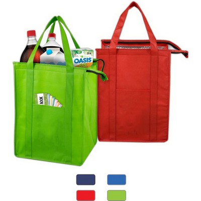 Super Cooler Large Insulated Cooler Zipper Tote Bag