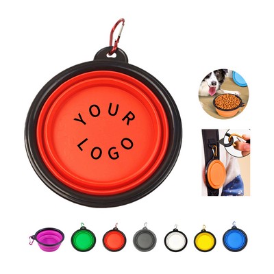 12 Oz Collapsible TPE Pet Bowl With Carabiner
