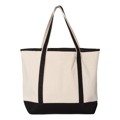 Q-Tees® 34.6L Large Canvas Deluxe Tote