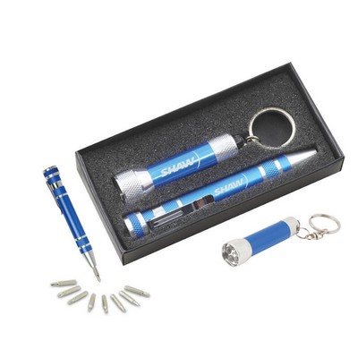 Gift Set With Kf100 Keychain Light & Km401 Screwdriver