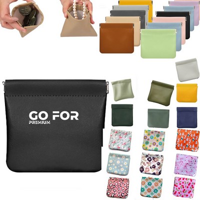 Leather Squeeze Coin Purse