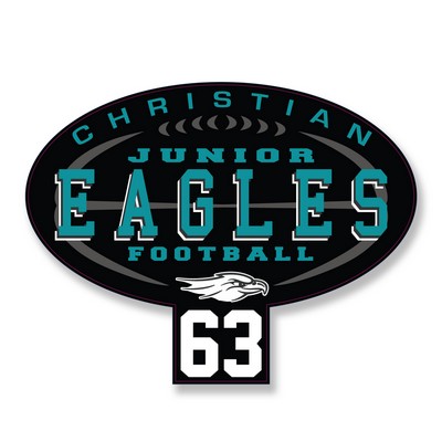 Decal On White Vinyl Material - (6"X7.5") Full Color