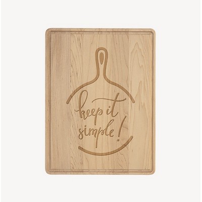 Maple Cutting Board with Drip Ring, 11 1/2" x 8 3/4"