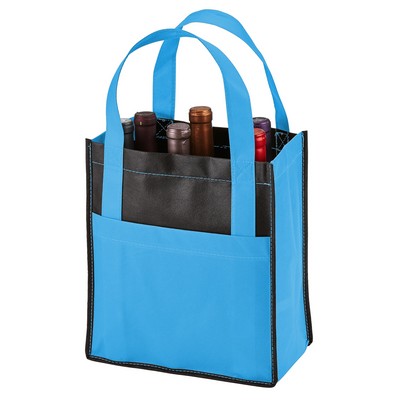 Toscana Six Bottle Non-Woven Wine Tote-Closeout