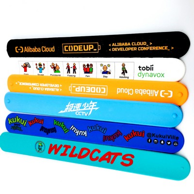 Rubber Wrist Bands Silicone Custom Slap Wristband Slap Bracelet