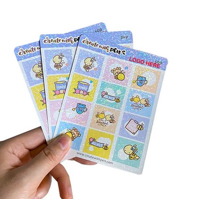 Full Color Custom Shaped Removable Vinyl Stickers