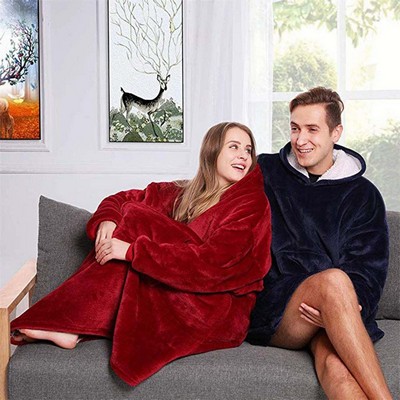 Oversized Sherpa Fleece Sweatshirt Blanket
