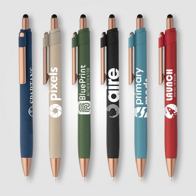 York Recycled Plastic Bronze Trim Stylus Ballpoint Pen