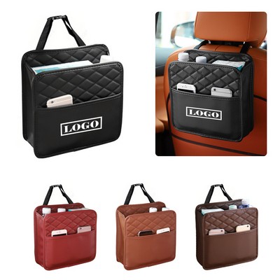 Pu Leather Car Back Seat Organizer